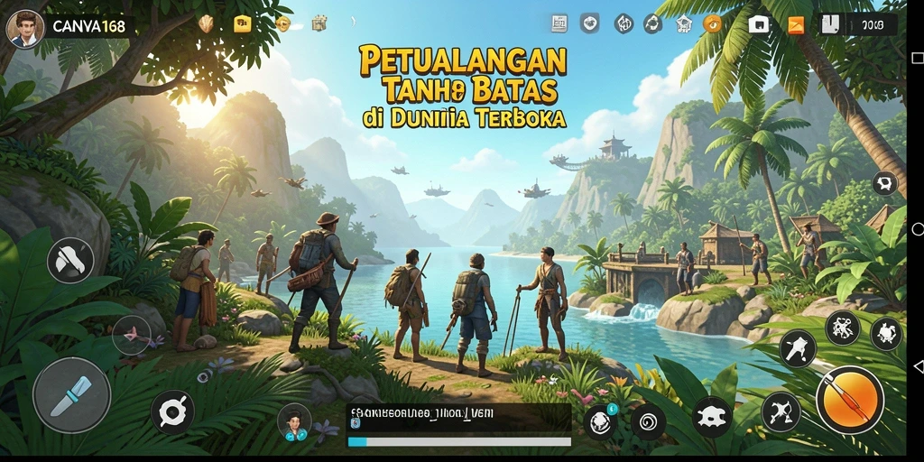 Tangkapan layar gameplay dari CANVA168 yang menampilkan petualangan seru.