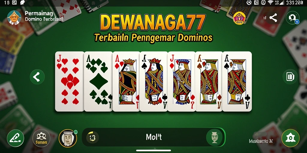 Tampilan gameplay seru dalam DEWANAGA77, permainan domino yang mengasyikkan.