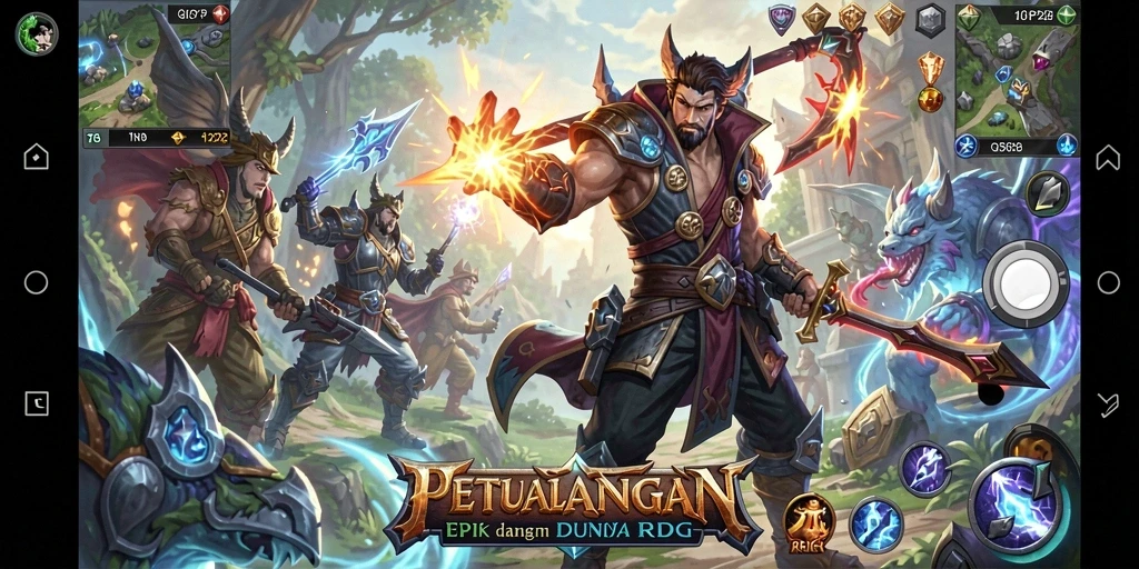 Tampilan seru dari gameplay RPG di GIFTRP288.