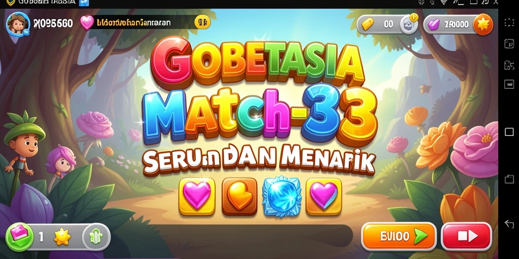 GOBETASIA menyajikan gameplay Match-3 yang seru dan berwarna.