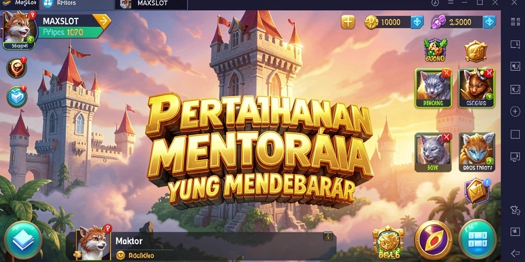 Gameplay MAXSLOT menampilkan strategi Tower Defense yang memikat.