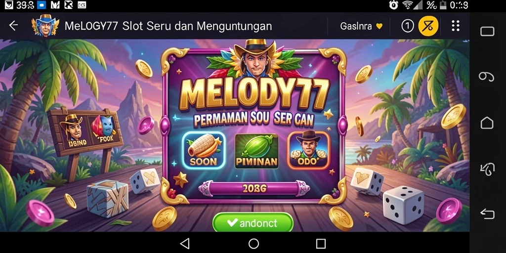 Tampilan menarik dari gameplay Slot MELODY77