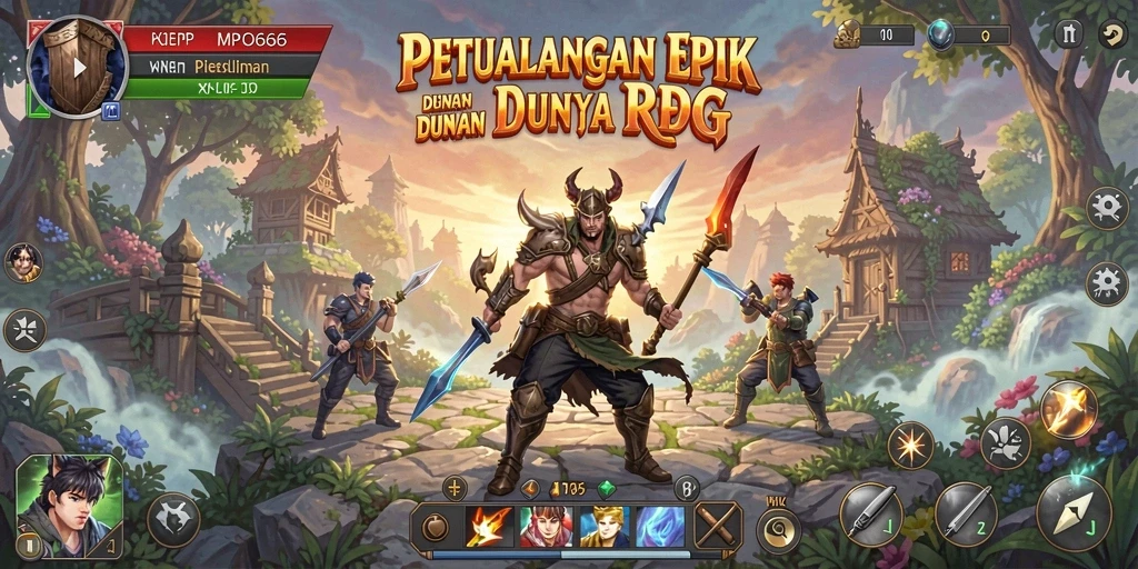 Tampilan seru dari gameplay MPO666 dengan grafis RPG yang memikat.