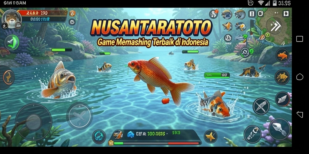 Tampilan menarik gameplay memancing di NUSANTARATOTO.