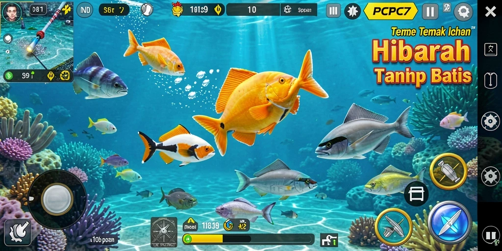 Tampilan menakjubkan dari gameplay Tembak Ikan PCPC7.