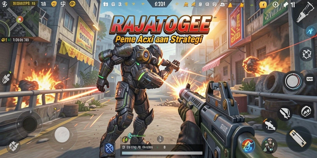 Tampilan gameplay dinamis dan menarik dari RAJATOGEL.