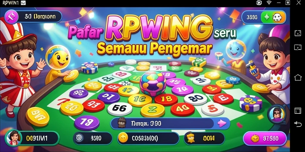 Screenshot gameplay seru di RPWIN1 yang menampilkan suasana Bingo.