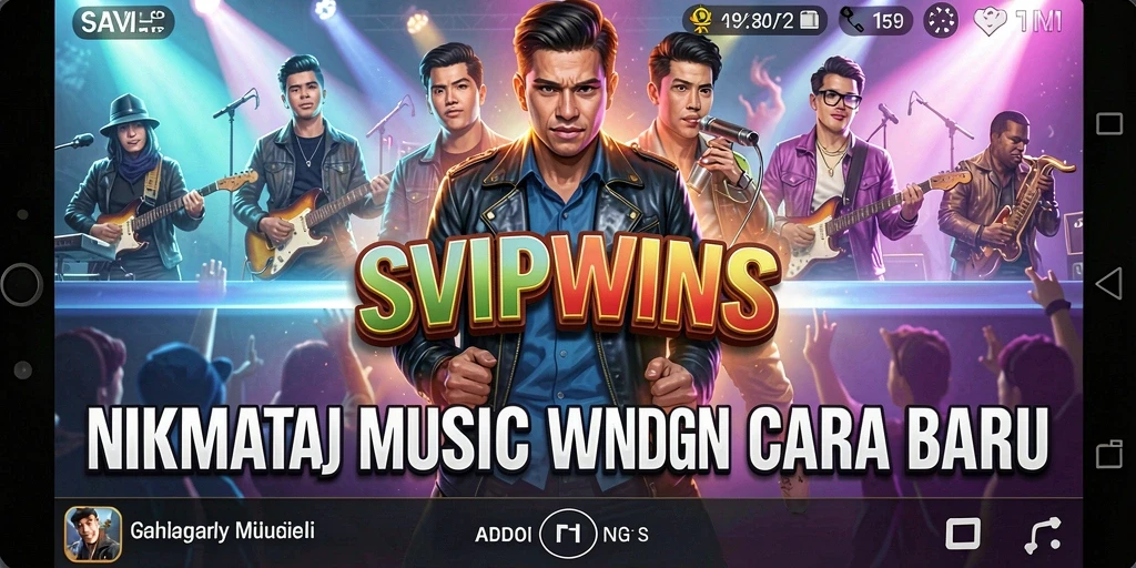 Gambaran gameplay SVIPWINS dengan alunan musik yang menyenangkan.