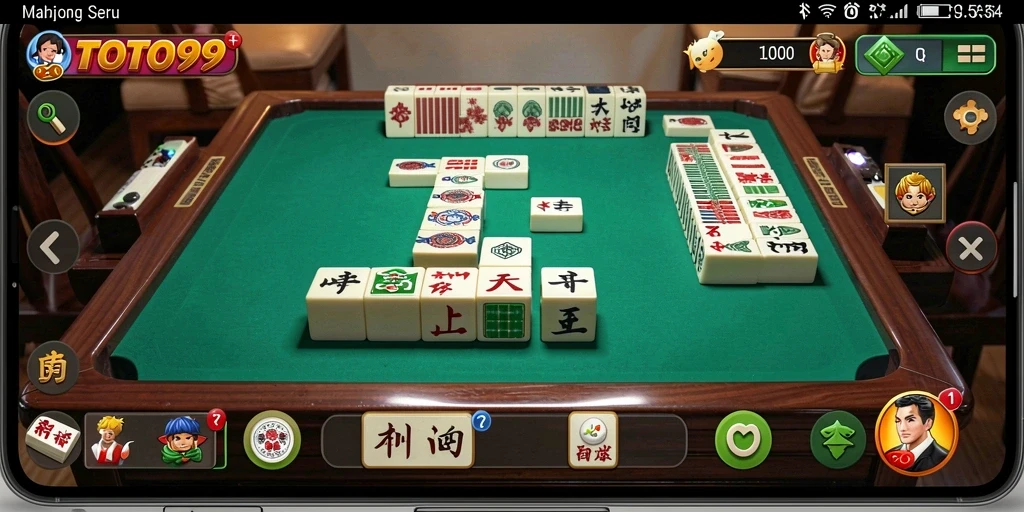 Screenshot gameplay TOTO99 menampilkan suasana permainan Mahjong yang menarik.