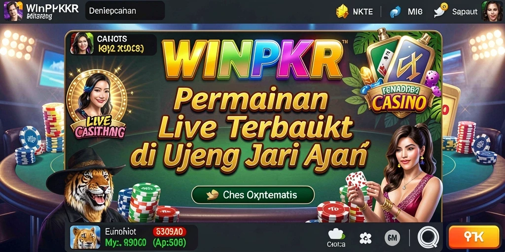 Screenshot gameplay Live Casino yang menampilkan dealer profesional dan suasana permainan.
