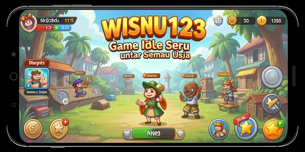 Tampilan gameplay WISNU123 yang menarik dengan karakter unik.
